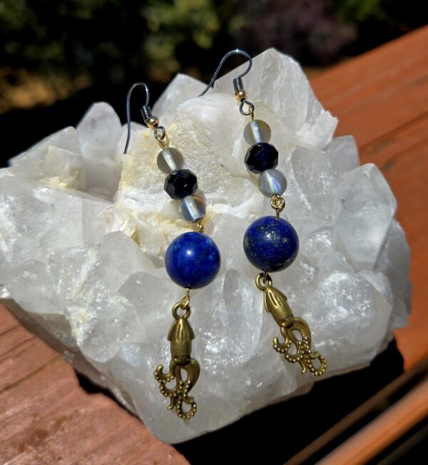 🌌 Deep Sea Dreams — Midnight Earrings 🌊