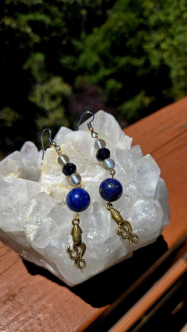 🌌 Deep Sea Dreams — Midnight Earrings 🌊 - Image 2