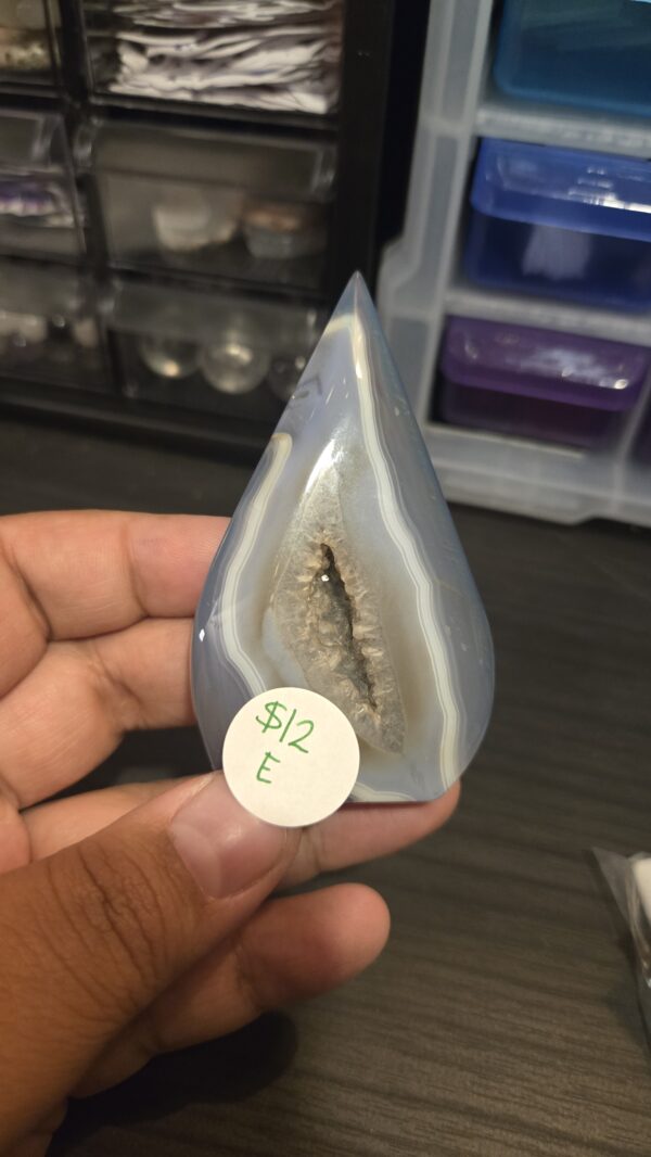 Blue Agate Druzy Teardrops - Image 5