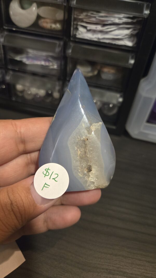 Blue Agate Druzy Teardrops - Image 6