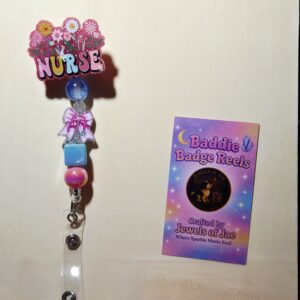 Nurse Flower Badge Reel