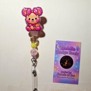 Cutie D Bear Badge Reel
