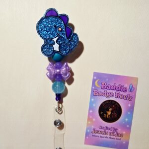 BB Blue Dino Badge Reel